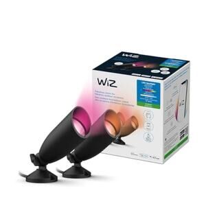 WiZ Smart Outdoor Connected LED Color Changing Spotlight 2 Pack, Low voltage